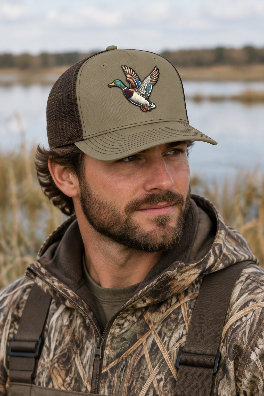 Richardson 112 Mallard Duck hunting patch 5 panel Trucker Hat