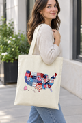 Everyday Canvas Tote Bag- USA map- Biblical