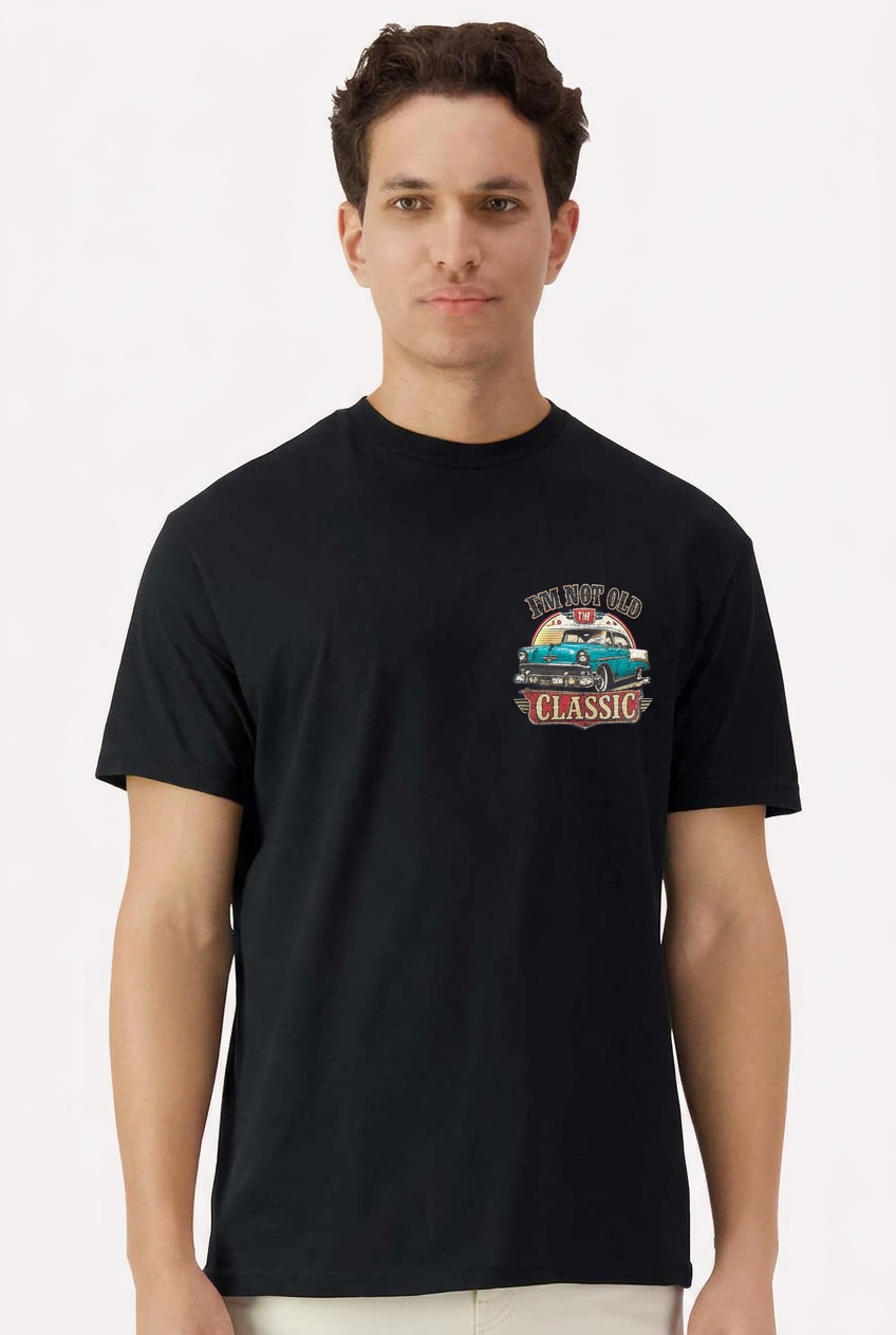 I'm Not Old I'm Classic Bel Air Gildan 3000 Unisex Light Cotton T-Shirt - Black