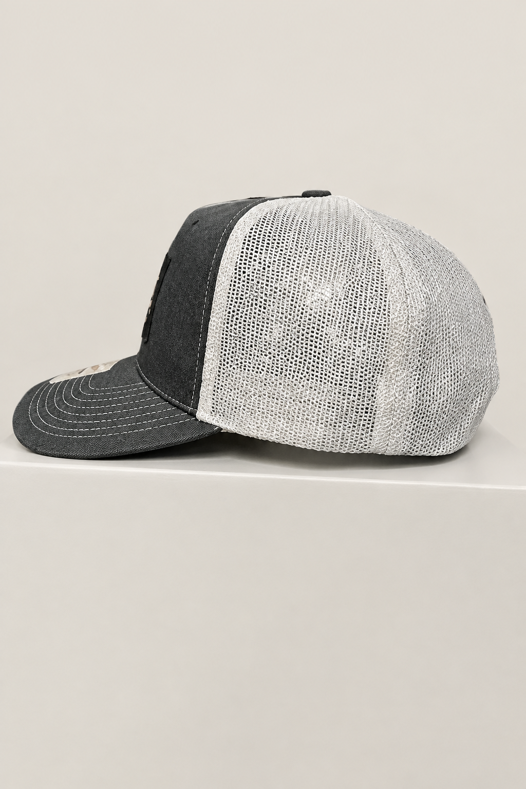 Richardson 112 I'm Your Huckleberry patch 5 panel Trucker Hat-Gray/Silver