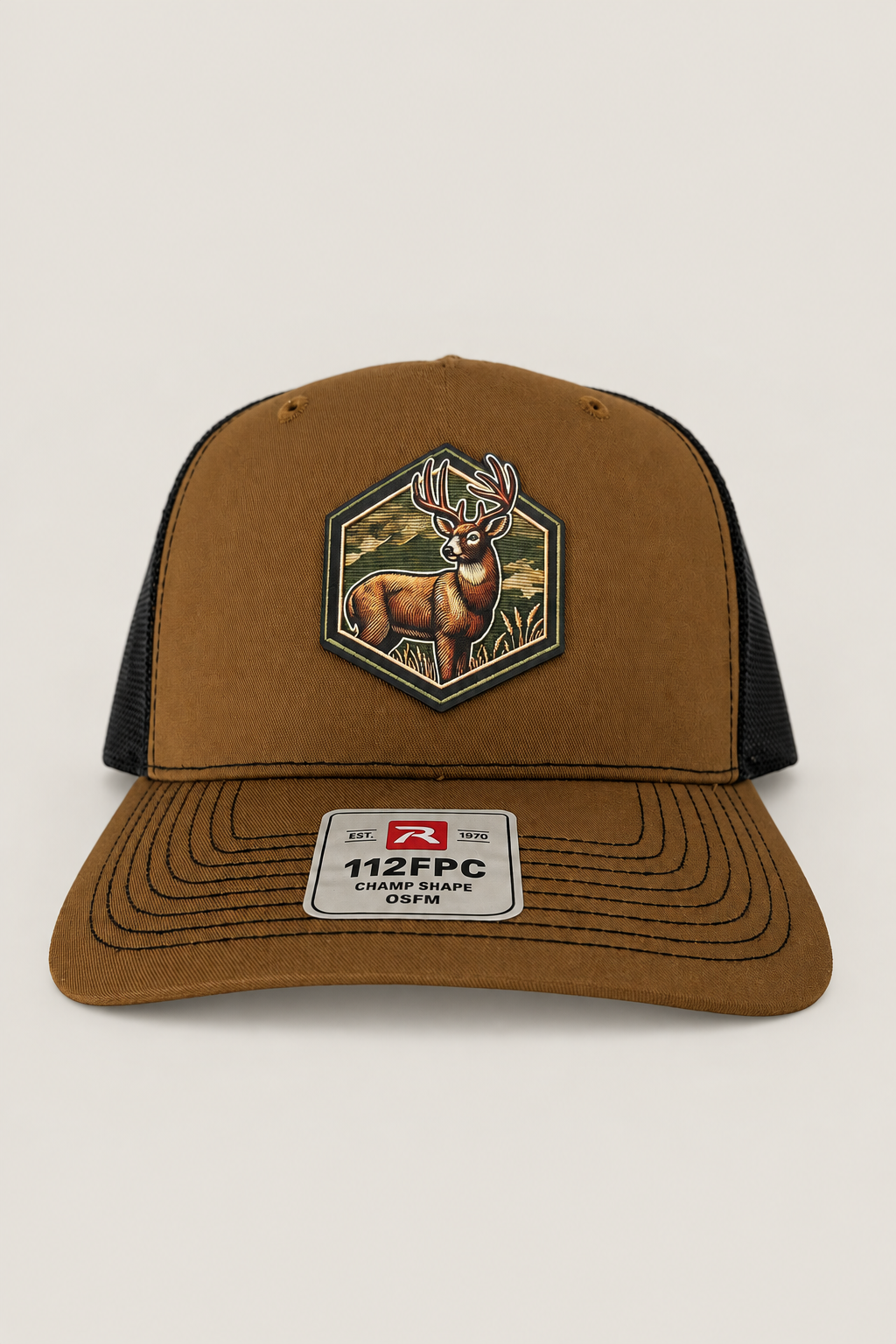 Whitetail Deer Richardson 112 Five Panel Trucker Hat