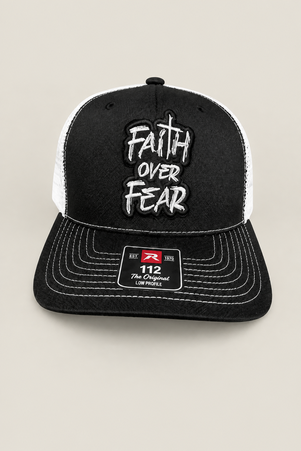 Richardson 112 Faith over Fear patch 5 panel Trucker Hat