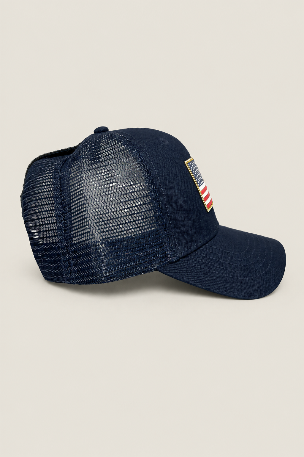 Infinity Her Six Panel American Flag Acrylic patch Trucker Hat