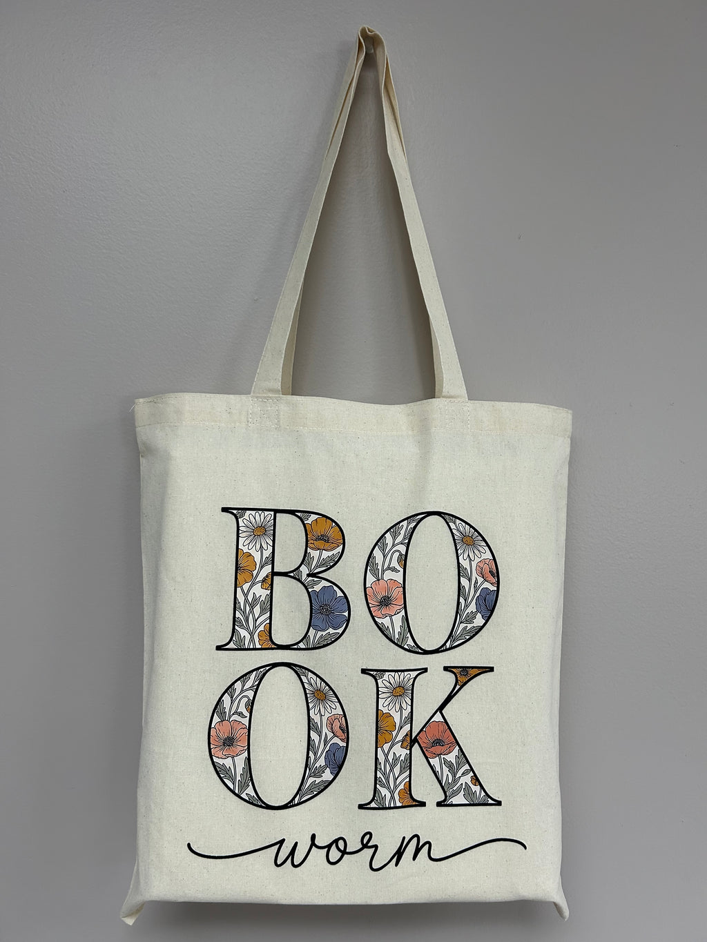 Everyday Canvas Tote Bag- Book Worm