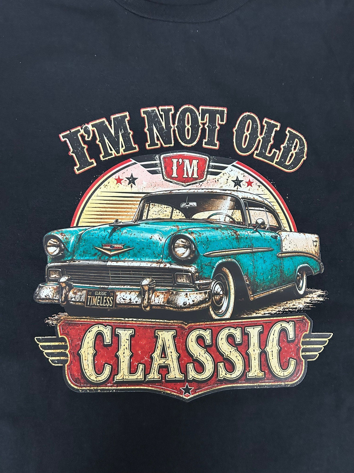 I'm Not Old I'm Classic Bel Air Gildan 3000 Unisex Light Cotton T-Shirt - Black