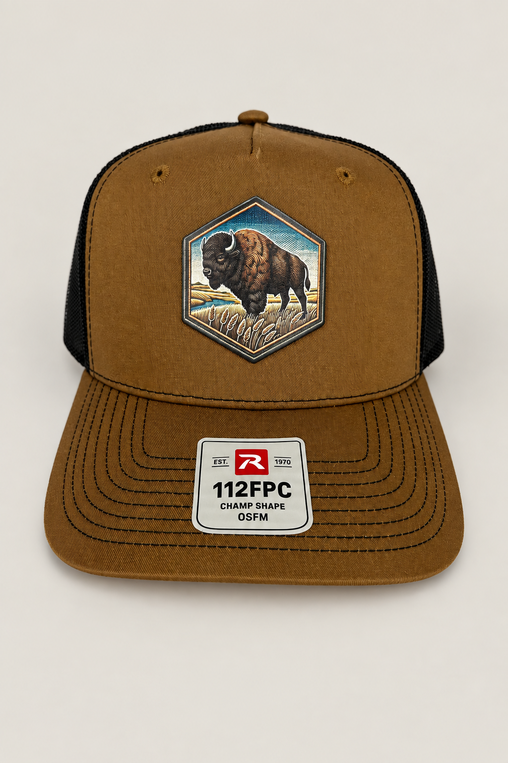 Richardson 112 Buffalo-Bison UV patch 5 panel Trucker Hat