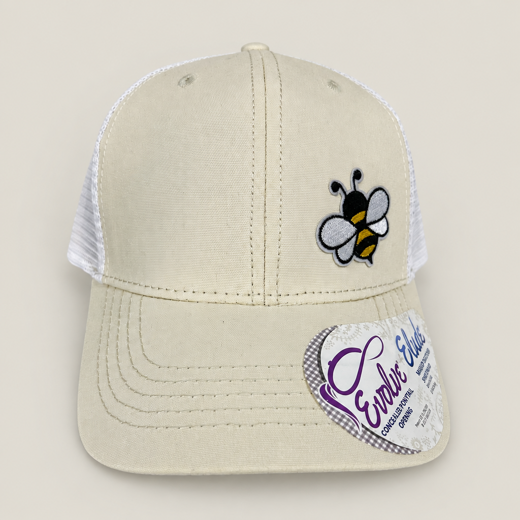 Infinity Her Six Panel Honeybee cloth patch Trucker Hat